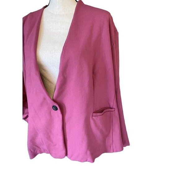 RYAN Wylde Cardigan Women's Size 5X Purple Lilac One Button Closure Pockets - Picture 2 of 8